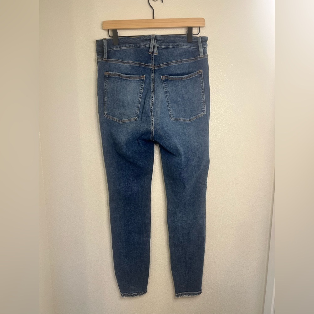 Good American Exposed Button Skinny Jeans Size 15 - Picture 3 of 13